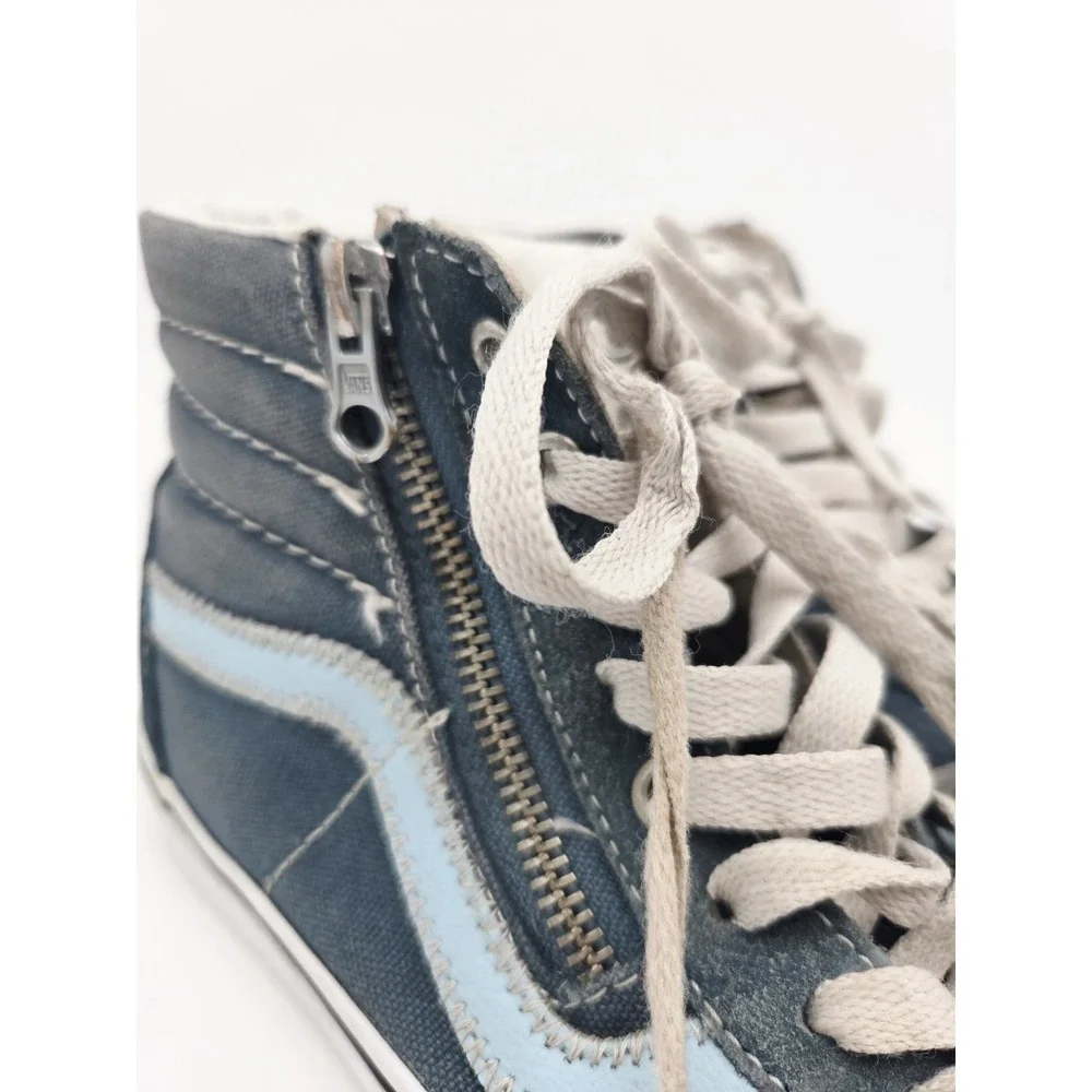 Vans Sk8-Hi Reissue Blue Denim Sneakers Unisex Fit Men's 4 Women's 5.5